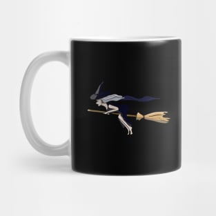 Witch Flying on Broomstick at High Speed Mug